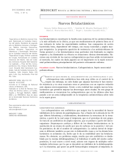 Nuevos Betalactamicos - MEDICRIT Revista de Medicina Crítica