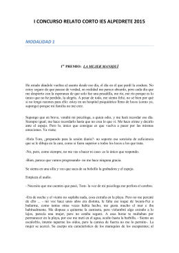 Relatos Premiados -Concurso Relato corto IES Alpedrete