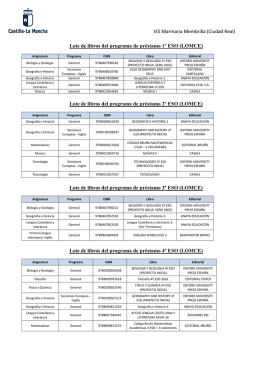 Lotes de libros prestados - IES Marmaria, Membrilla (Ciudad Real)