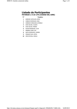 Listado de Participantes - AMPA del Colegio Ciudad del Aire
