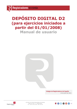 Manual de usuario D2 - Registradores de España