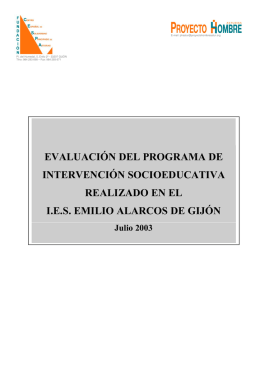 Evaluación del Programa de Intervención Socioeducativa