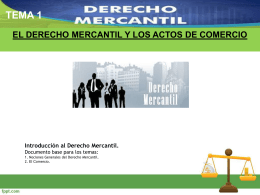 TALLER: Nociones Basicas del Derecho Mercantil