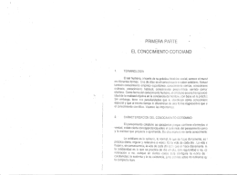Conocimiento cotidiano