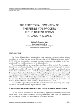 the territorial dimension of the residental process in the tourist towns