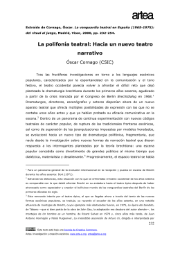 hacia un nuevo teatro narrativo - Universidad de Castilla