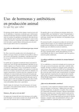 Uso de hormonas y antibióticos en producción animal