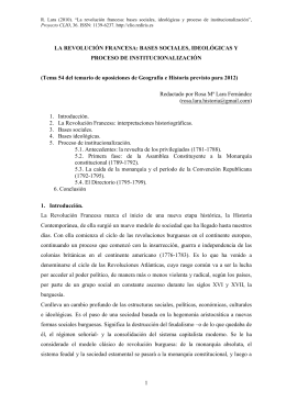 Tema 54. R. Lara (2010). “La revolución francesa: bases sociales