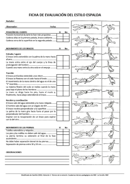 FICHP. DE EVALUACIÓN DEL ESTILO ESPALDA