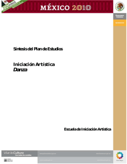 sintesis de planes de estudio del area de danza