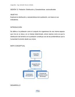 SESIÓN 12 Población: Distribución y Características socioculturales