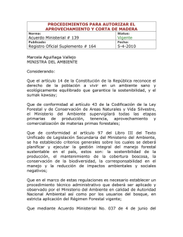 Procedimientos para Autorizar el Aprovechamiento y Corta