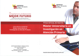 Master ATENCION PRIMARIA UMH 2016-2017