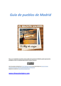 Guía de viaje Pueblos de Madrid