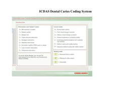 ICDAS Dental Caries Coding System