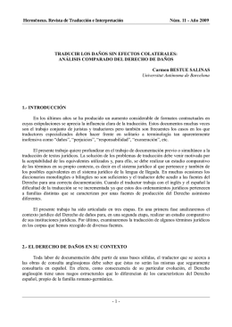 análisis comparado del derecho de daños