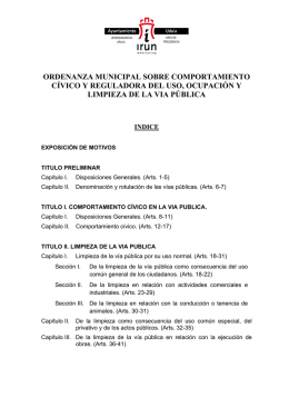 Ordenanza - Ayuntamiento de Irun