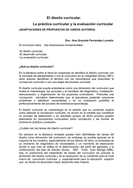El diseño curricular