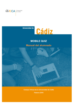 MOBILE QUIZ Manual del alumnado - Campus Virtual