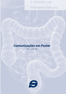 Comunicações em Poster - Sociedade Portuguesa de Coloproctologia