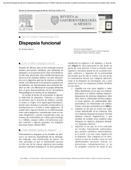 Dispepsia funcional - Revista de Gastroenterología de México