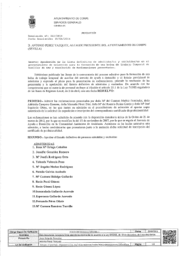 Aprobar el listado definitivo de personas admitidas y excluidas