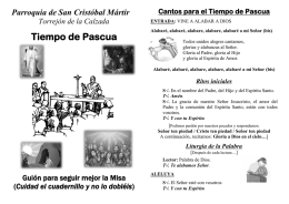 Cantos para el Tiempo de Pascua - Parroquia "San Cristóbal mártir"