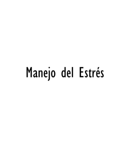 Manejo del Estrés