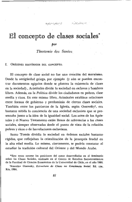 Concepto de Clases Sociales