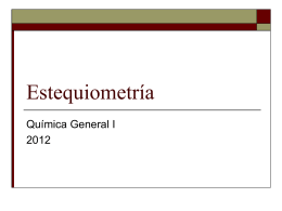 Estequiometría - Departamento de Química General