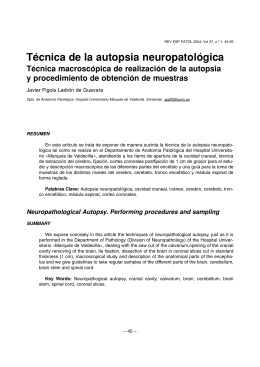 Técnica de la autopsia neuropatológica
