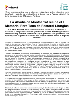 P. Josep M. Soler - Abadia de Montserrat