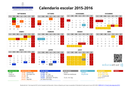 Calendario escolar 2015-2016