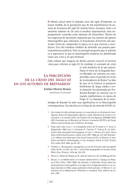 50. La percepción de la crisis del siglo III en los autores de