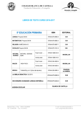 5º EDUCACIÓN PRIMARIA - Colegio Blanca de castilla