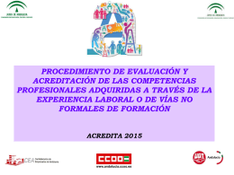 Presentación Acredita 2015 - Comisiones Obreras de Andalucía