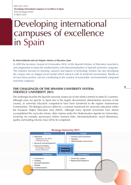 Developing international campuses of excellence in Spain