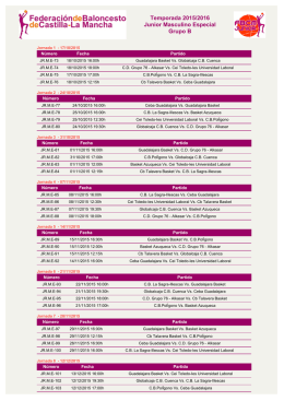 Júnior Mas Esp Grupo B_ calendario
