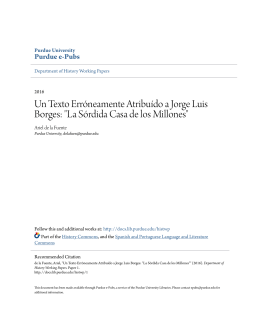 Un Texto Erróneamente Atribuído a Jorge Luis Borges: "La Sórdida