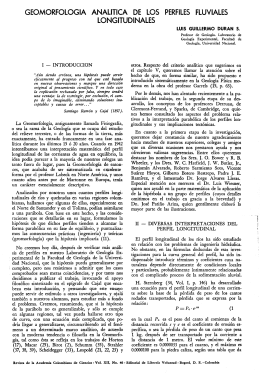 geomorfologia analitica de los perfiles fluv|ales longitudinales