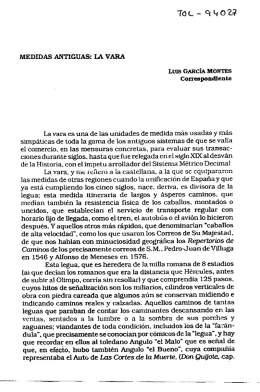 Medidas antiguas: La Vara