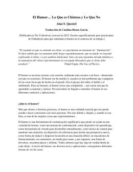 El Humor… Lo Que es Chistoso y Lo Que No