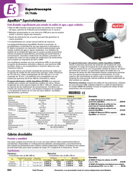 AquaMateTM Espectrofotómetros Cubetas desechables - Cole