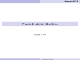 Principio de inducción y Sumatorias - Docencia DIM