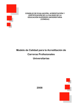 Modelo de Calidad para la Acreditación de Carreras Profesionales