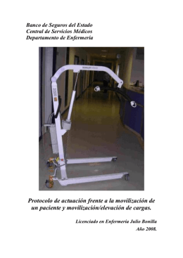 Protocolo de actuación frente a la movilización de un paciente