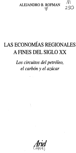 las economías regionales a fines del siglo xx