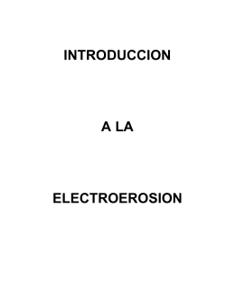 INTRODUCCION A LA ELECTROEROSION