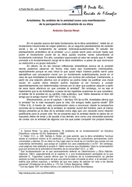 Aristóteles: Su análisis de la amistad como una manifestación de la
