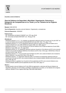 Área de Gobierno de Seguridad y Movilidad. Organización